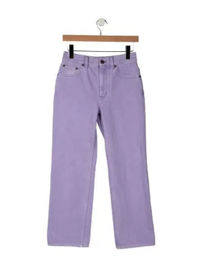 Pre-owned Chloé High-rise Straight Leg Jeans In Purple