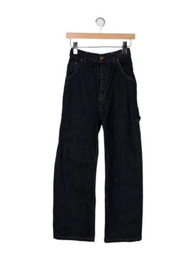 Pre-owned Chloé High-rise Wide Leg Jeans In Blue