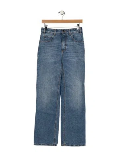 Pre-owned Chloé High-rise Wide Leg Jeans In Blue
