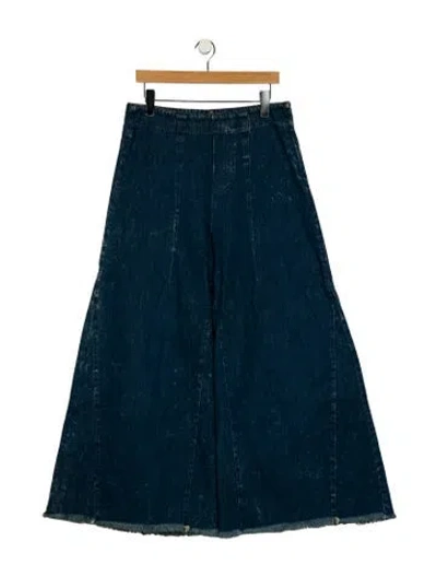 Pre-owned Chloé High-rise Wide Leg Jeans In Blue
