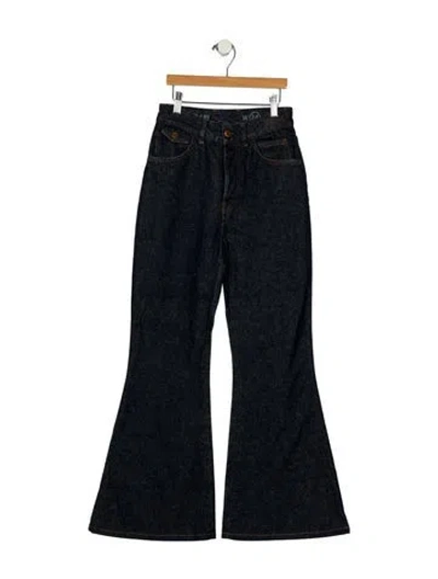 Pre-owned Chloé High-rise Wide Leg Jeans In Blue