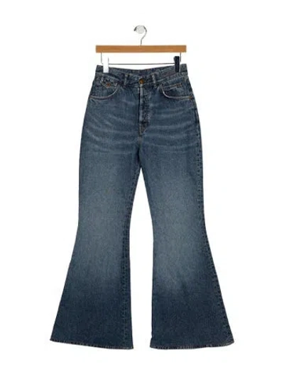 Pre-owned Chloé High-rise Wide Leg Jeans In Blue