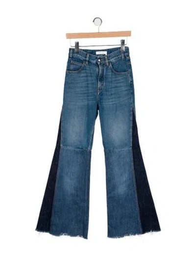 Pre-owned Chloé High-rise Wide Leg Jeans In Blue