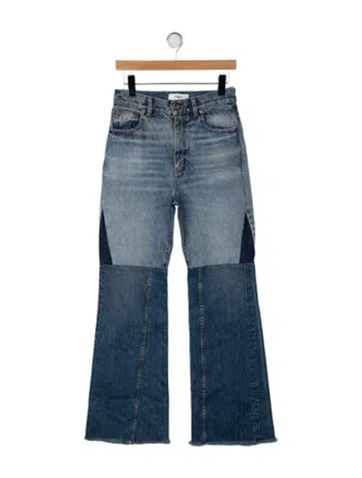 Pre-owned Chloé High-rise Wide Leg Jeans In Blue