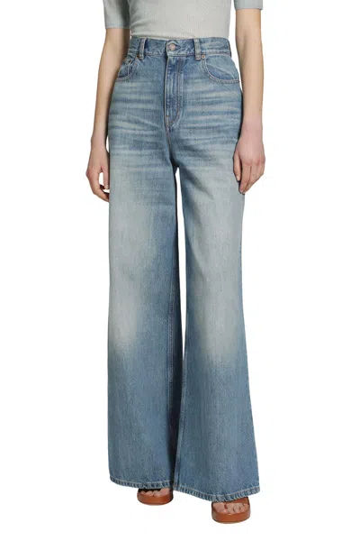 Chloé High-rise Wide Leg Jeans In Blue