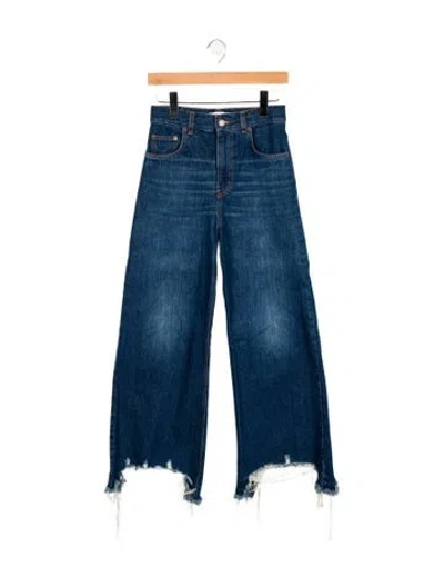 Pre-owned Chloé High-rise Wide Leg Jeans In Blue