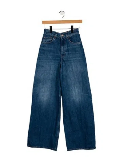 Pre-owned Chloé High-rise Wide Leg Jeans In Blue