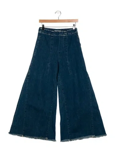 Pre-owned Chloé High-rise Wide Leg Jeans In Blue