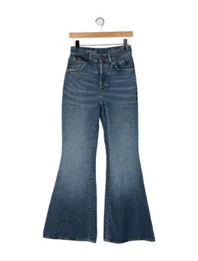 Pre-owned Chloé High-rise Wide Leg Jeans In Blue