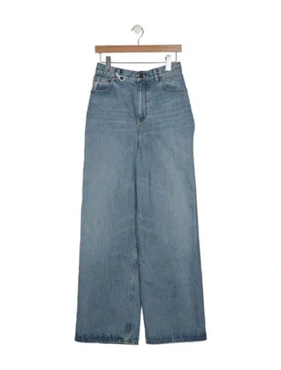 Pre-owned Chloé High-rise Wide Leg Jeans In Blue
