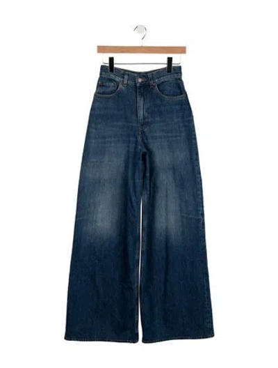 Pre-owned Chloé High-rise Wide Leg Jeans In Blue