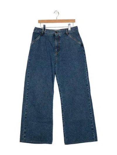 Pre-owned Chloé High-rise Wide Leg Jeans In Blue