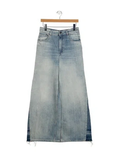 Pre-owned Chloé High-rise Wide Leg Jeans In Blue