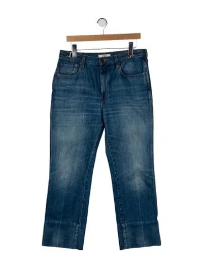 Pre-owned Chloé High-rise Wide Leg Jeans In Blue