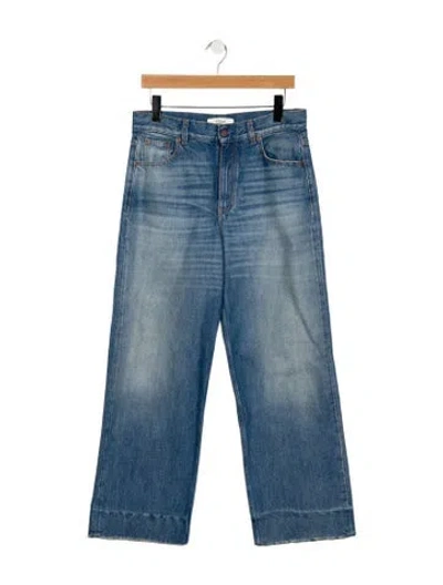 Pre-owned Chloé High-rise Wide Leg Jeans In Blue