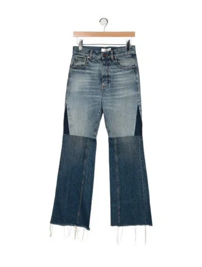 Pre-owned Chloé High-rise Wide Leg Jeans In Blue