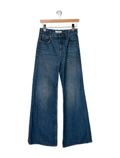 Pre-owned Chloé High-rise Wide Leg Jeans In Blue