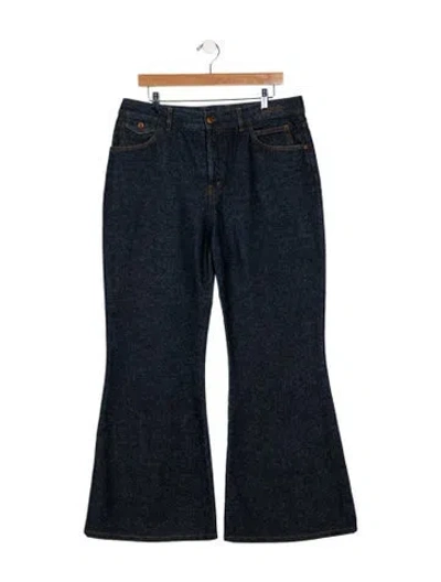 Pre-owned Chloé High-rise Wide Leg Jeans In Blue