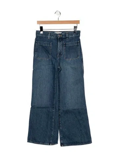 Pre-owned Chloé High-rise Wide Leg Jeans In Blue
