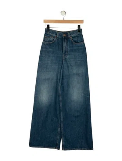 Pre-owned Chloé High-rise Wide Leg Jeans In Blue