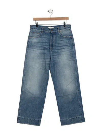 Pre-owned Chloé High-rise Wide Leg Jeans In Blue