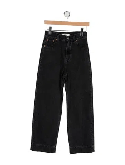 Pre-owned Chloé High-rise Wide Leg Jeans In Gray