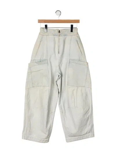 Pre-owned Chloé High-rise Wide Leg Jeans In Green