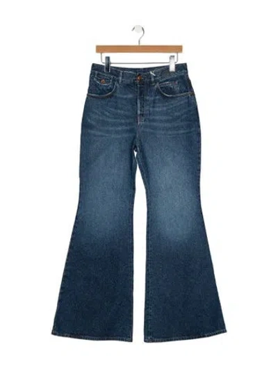 Pre-owned Chloé High-rise Wide Leg Jeans W/ Tags In Blue