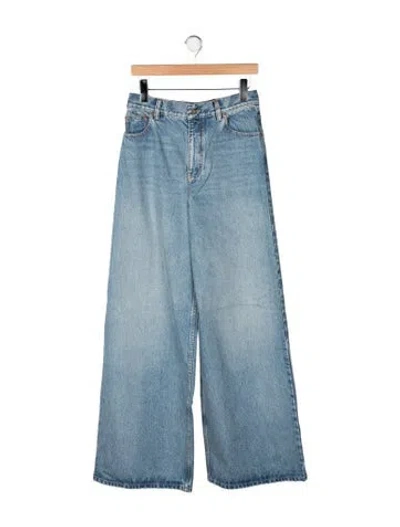 Pre-owned Chloé High-rise Wide Leg Jeans W/ Tags In Blue