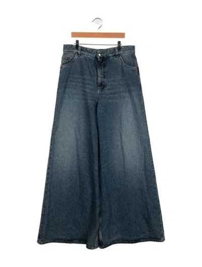 Pre-owned Chloé High-rise Wide Leg Jeans W/ Tags In Blue