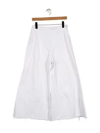 Pre-owned Chloé High-rise Wide Leg Jeans In White