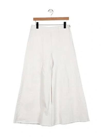 Pre-owned Chloé High-rise Wide Leg Jeans In White