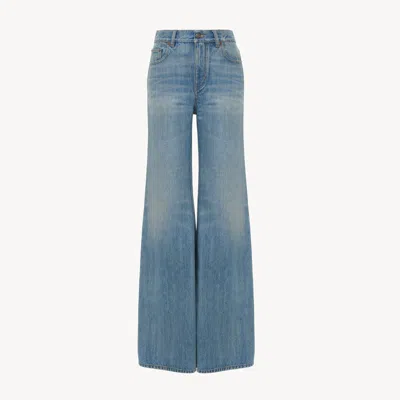 Chloé High-rise Wide-leg Jeans In Denim In Blue