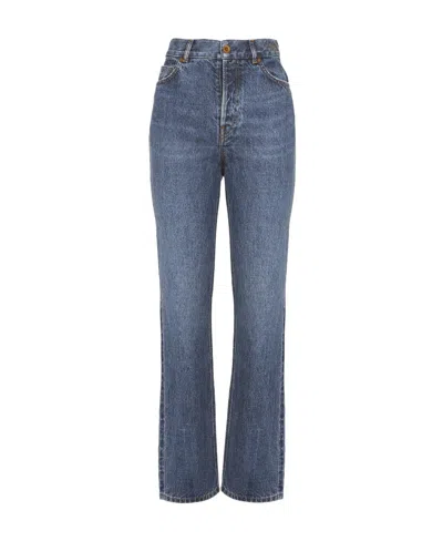 Chloé High-waisted Straight-leg Jeans In Blue