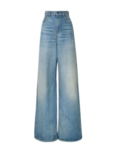 Chloé High-waisted Wide-leg Jeans For Women In Blue