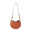 Chloé Chloe Dark Orange Leather Small Mate Crossbody Bag In Brown