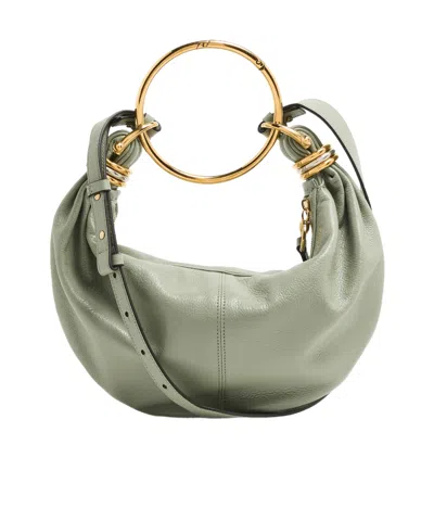 Chloé Hobo Zippered Crossbody Bag In Gray