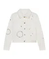 Chloé Eyelet-embellished Denim Shirt Jacket In White