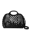 Chloé Cage Leather-trimmed Studded Rubber Shoulder Bag