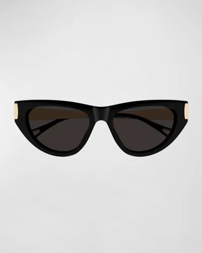 Chloé Holly 54mm Acetate & Metal Cat-eye Sunglasses In Black