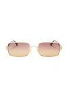 Chloé Holly Rectangular Sunglasses In White