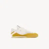 Chloé Kick Mixed Leather Retro Low-top Sneakers In Multi