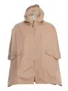 Chloé Hooded Beige Cape In Beige