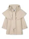 Chloé Hooded-cape Trench Coat In Neutrals