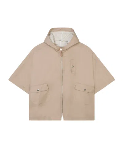 Chloé Hooded Cloak In Nude