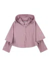 Chloé Hooded Cropped Jacket In Purple