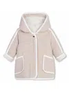 Chloé Hooded-down Cotton Jacket In Neutrals