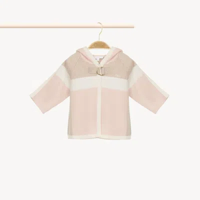 Chloé Manteau À Capuche Fille Rose Taille 6-9 100% Coton In Pink