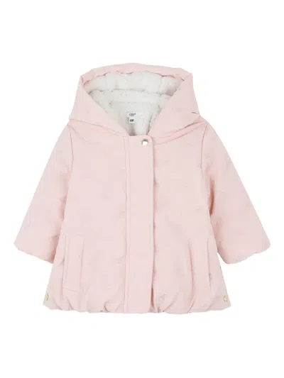 Chloé Babies' Hooded Padded Jacket In Pink