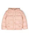 Chloé Hooded Quilted Jacket In Pink